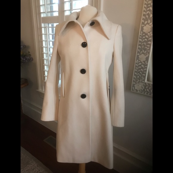 Tommy Hilfiger Jackets & Blazers - New with Tags Tommy Hilfiger Full Length Winter White Wool Blend Coat